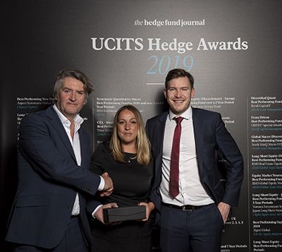 Foto della premiazione agli UCITS Hedge Awards 2019 Kairos